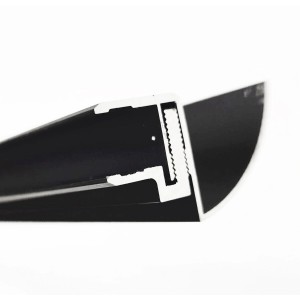 Schwarze Glaszentrum Hagen Regenrinne, 150cm, für Glasvordächer (10,8-17,5mm).