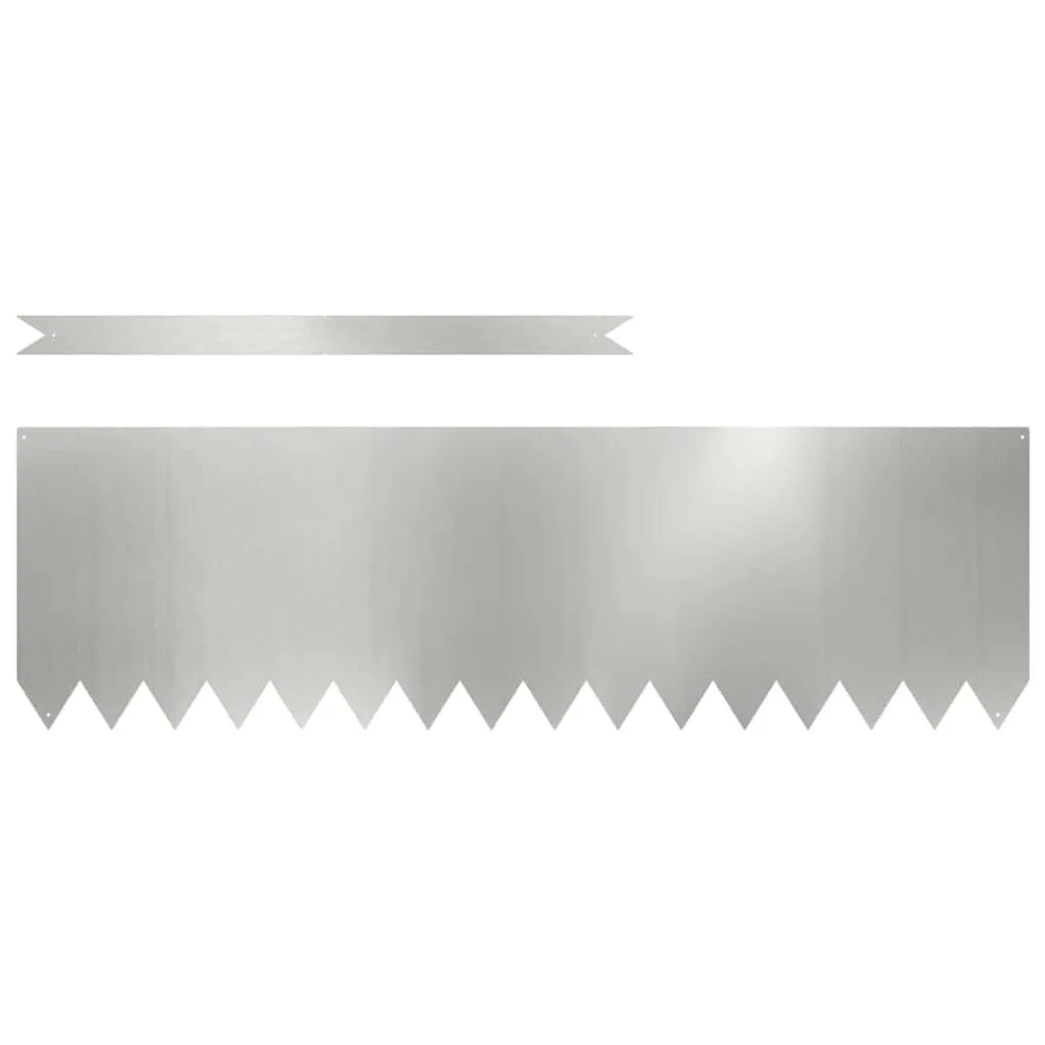 vidaXL Raseneinfassung 10 Stk Silber 100 x 0,05 x 20 cm 865977