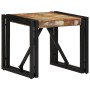 Quadratischer Couchtisch vidaXL aus Altholz massiv, mehrfarbig, mit schwarzem Metallgestell.