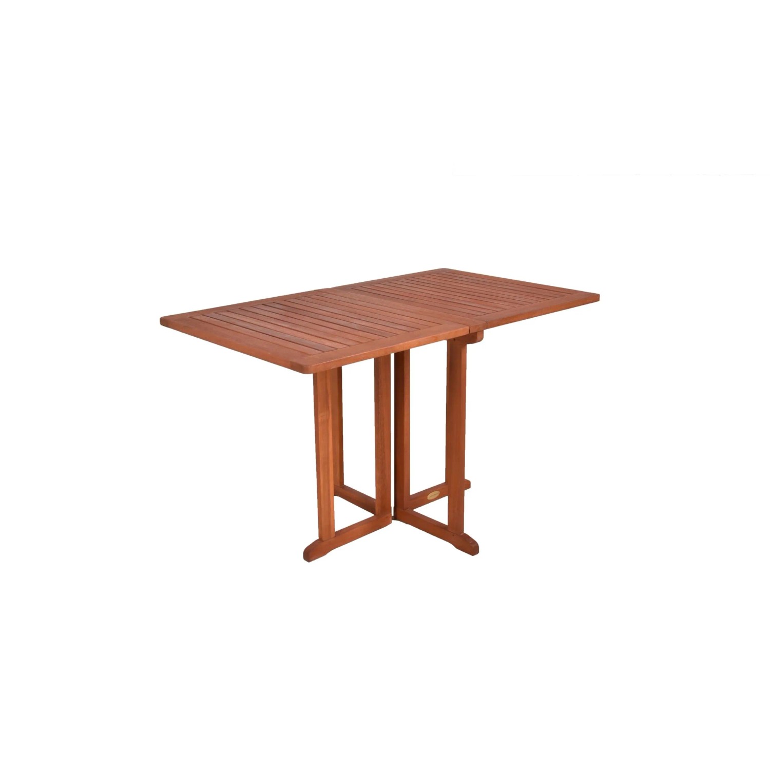 DELUKE Gartentisch ANGERS Eckig Klappbar Eukalyptus Natur 120x70x73cm Klapptisch Balkontisch Wetterfest Outdoor Tisch