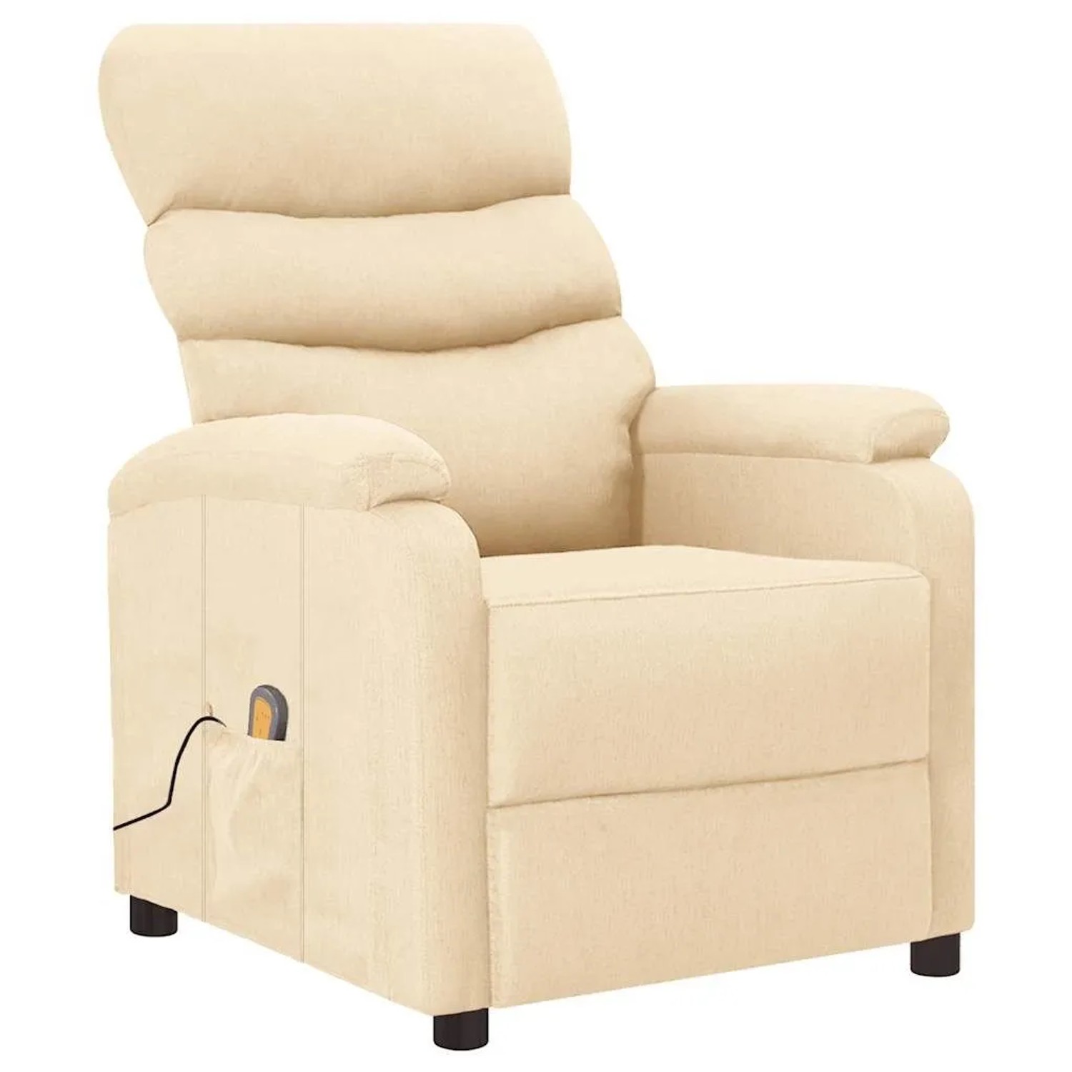 vidaXL Massagesessel Creme Stoff 321235