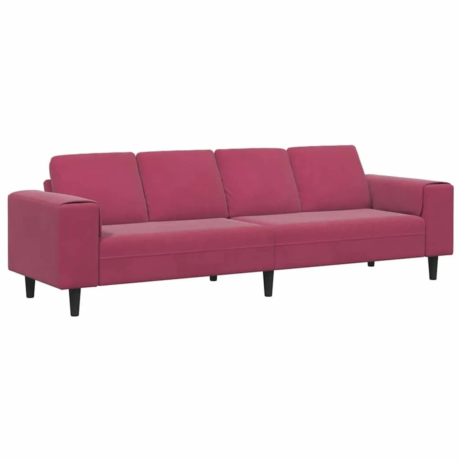 vidaXL Wohnzimmer Couch Weinrot 250 x 77 x 76 cm 3335095