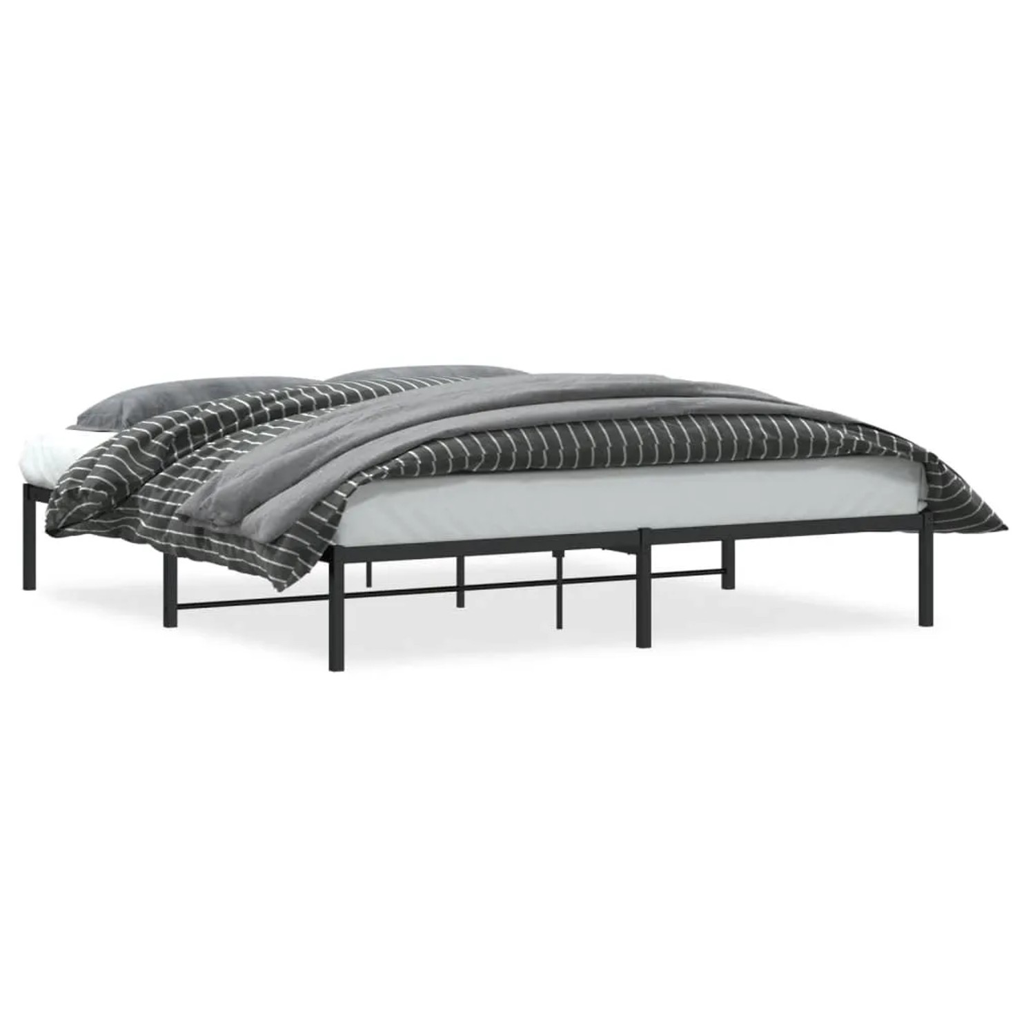 vidaXL Bettgestell Metall Schwarz 180x200 cm 373659 günstig online kaufen