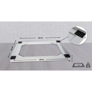 DELUKE Verbindungsrahmen Für Waschmaschine/Trockner EDEO 60cm Breit Universal Zwischenbaurahmen Waschmaschinen Trockner