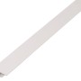 Weißes H-Profil aus Kunststoff, 4x25x1000 mm, für Baukonstruktionen und Maschinen.