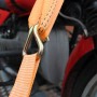 Orange TRUTZHOLM Motorrad Spanngurte mit Gurtschlaufen zur Ladungssicherung am Motorrad.