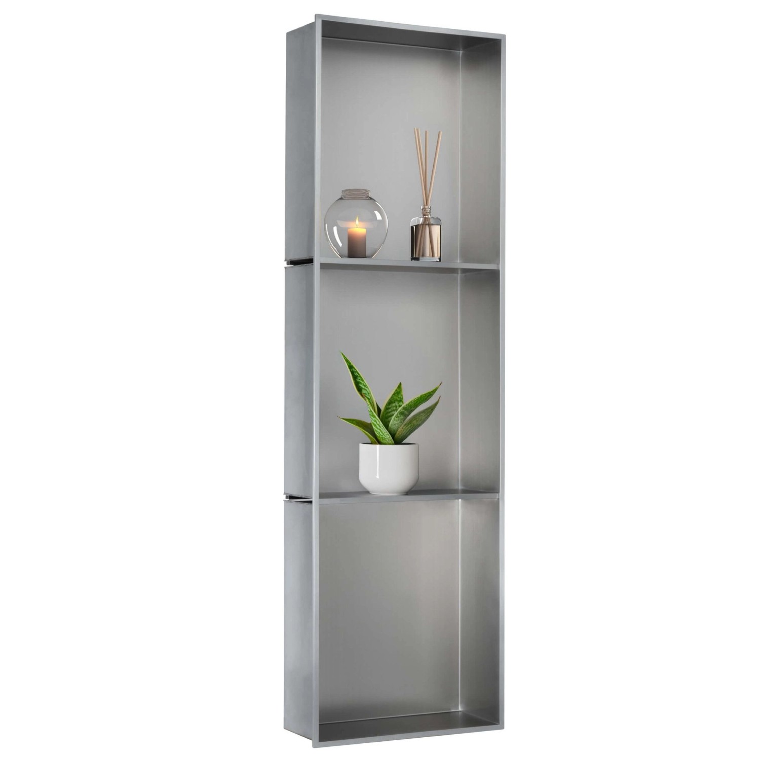 Dalsys Wandnische Edelstahl Moderne Duschnische 30x100x12cm Silber