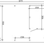 Skizze des Skan Holz Doppelcarports Wendland mit Maßen und Anbau, zur Veranschaulichung der Abmessungen.