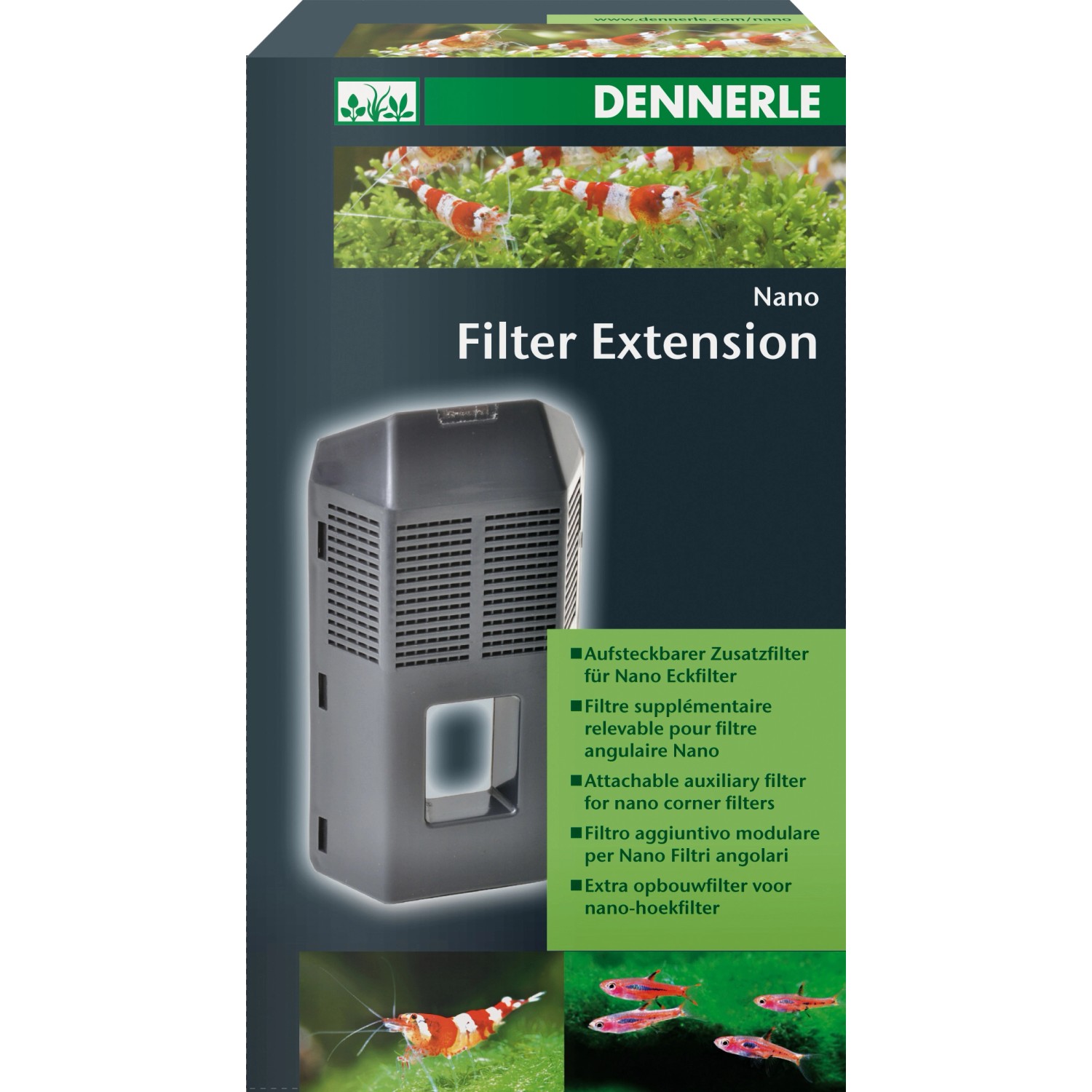 Dennerle Nano FilterExtension für Aquarien, Zusatzfilter für Nano Eckfilter.