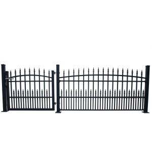 Dekorativer Aluminiumzaun Avignon, 201x110 cm, in Anthrazit. Zeitloses Design für Zaunbau & Sichtschutz.