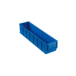 Blaue PROREGAL Industriebox 400 S, 22 Liter, für Aufbewahrungssysteme im Lager oder Werkstatt.