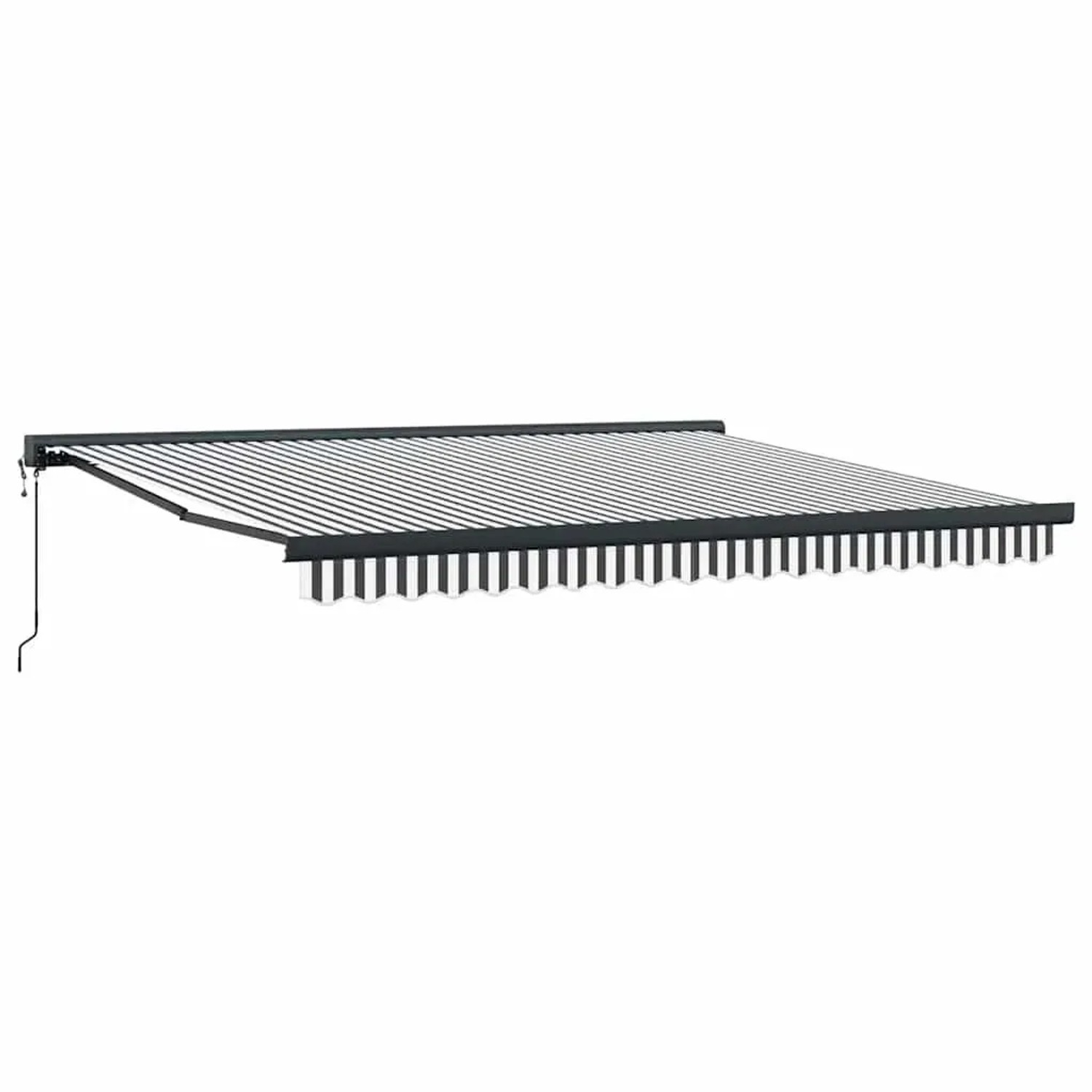 vidaXL Markise Einziehbar Anthrazit und Weiß 4x3 m Stoff und Aluminium 3216140
