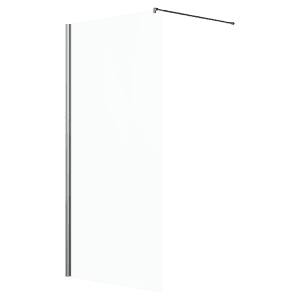 Teilgerahmte Duschwand Brava Frame Walk-In, 120x200 cm, Chromoptik.