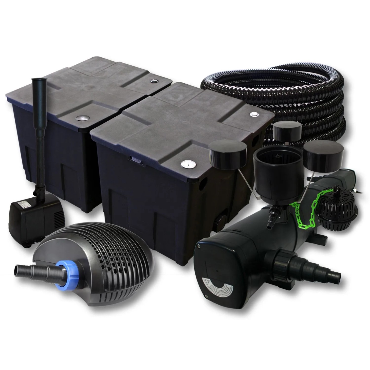 Sunsun Filter Set 60000L Teich 72W Uvc40W Pumpe Schlauch Skimmer Springbrunnen