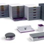Durable Schubladenbox Varicolor Mix, A4, 4 Fächer, mit Büro-Ordnungshelfern.
