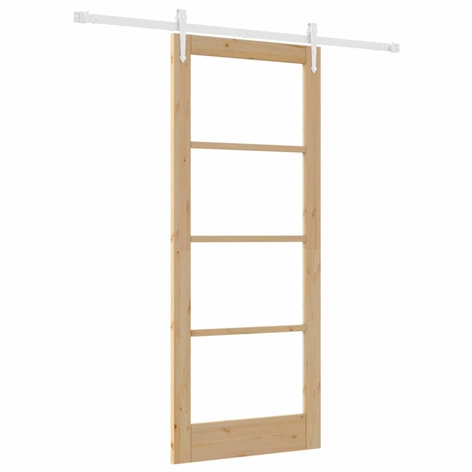 vidaXL Schiebetür Braun 83 x 202 cm Holz und Metall 3332361 günstig online kaufen