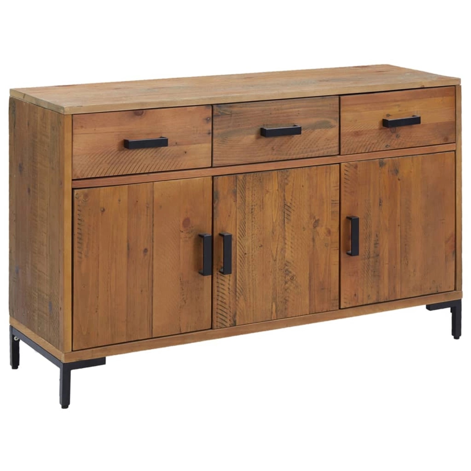 vidaXL Sideboard Braun 110x35x70 cm Massivholz Kiefer 349919