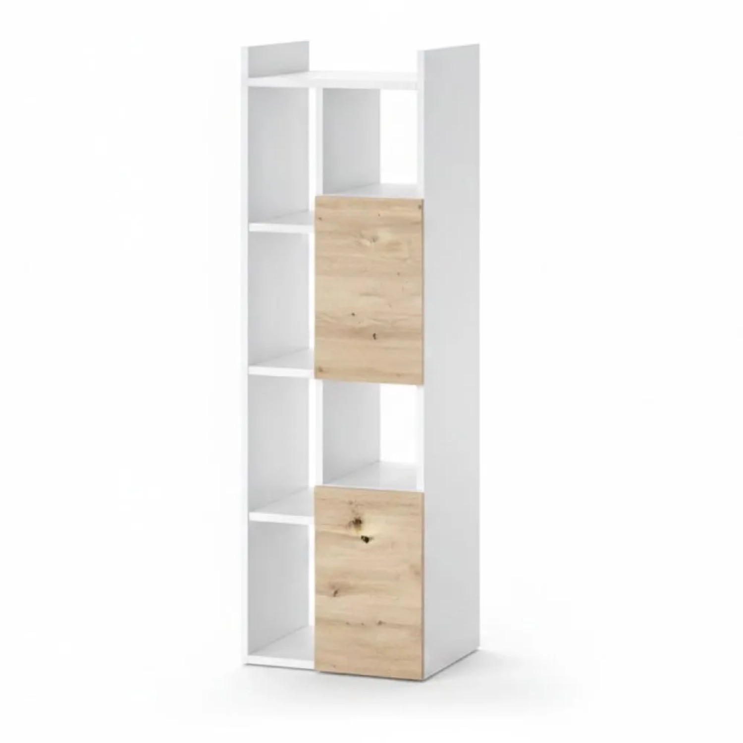 Vicco Badschrank Alf Weiß 36 x 117 mit 2 Schubladen