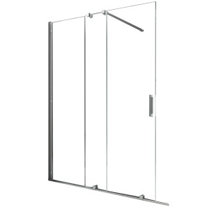 Glasdeals Schiebetür-Duschwand TRAVERSO 120x200 cm, Walk-in Dusche mit ESG Sicherheitsglas.