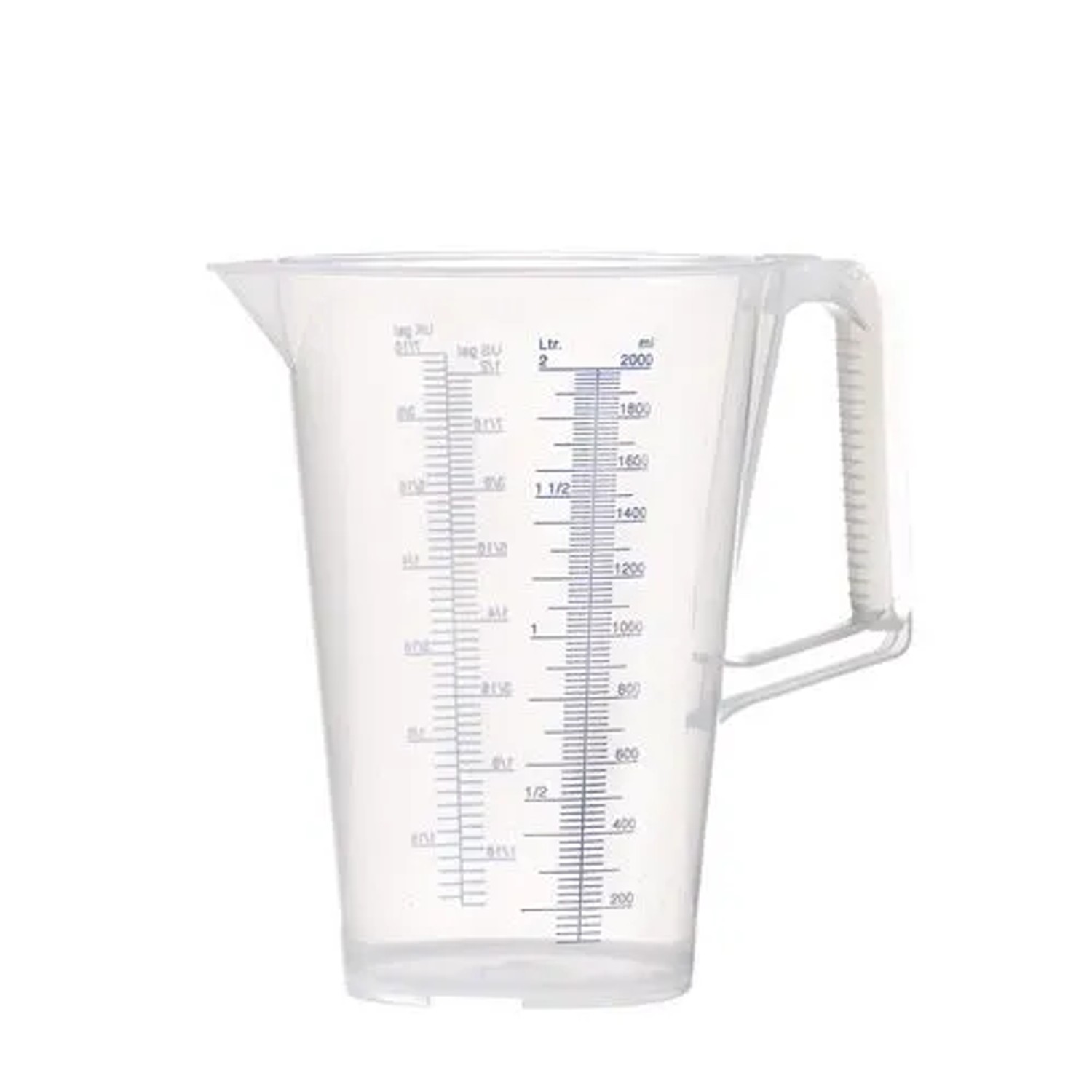 PRESSOL Messbecher 2L Blau Bedruckte Skala PP 7083