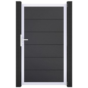 GroJa Steckzaun Tor BasicLine Universal-DIN EV1 Anthrazit: Gartentor mit Alu-Rahmen und Beschlagset.