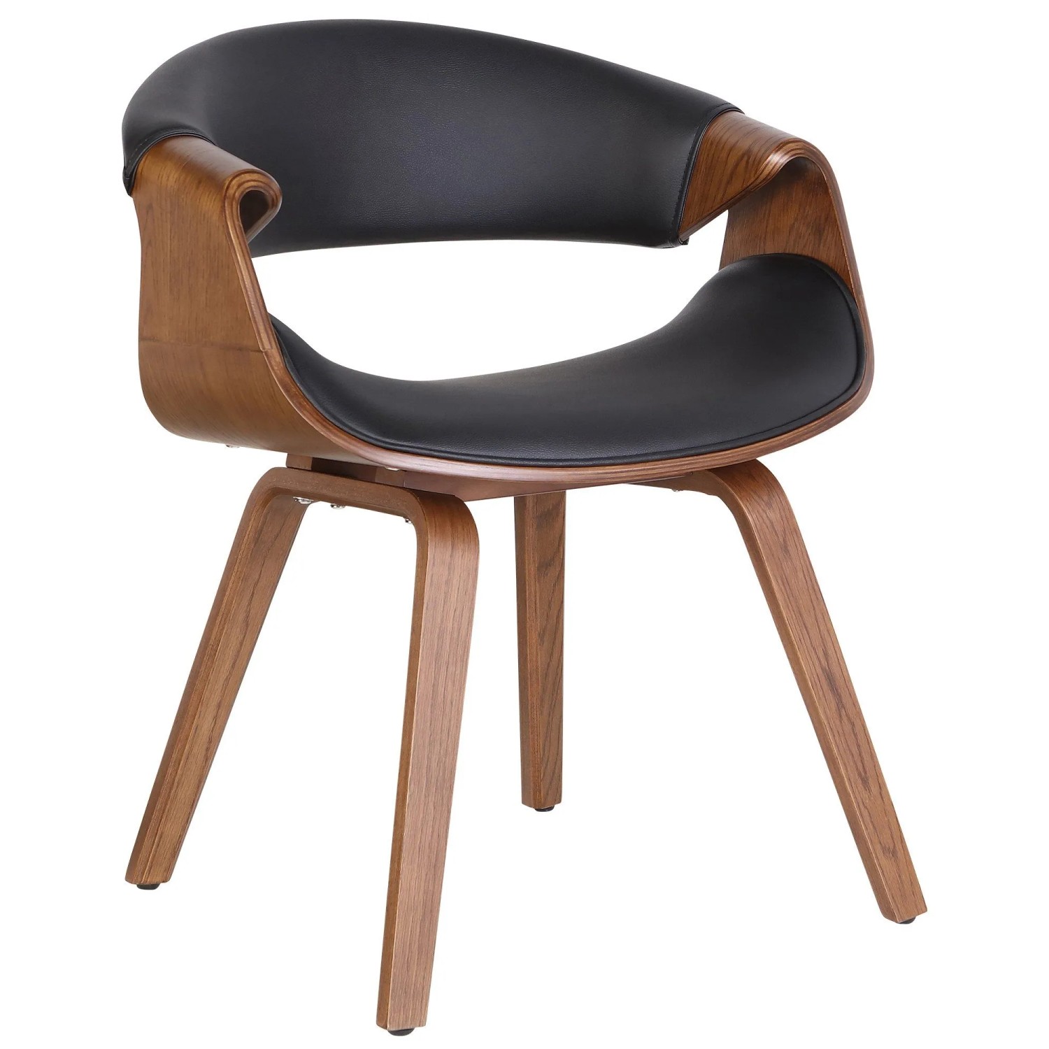 DELUKE Esszimmerstuhl VIZON Kunstleder Schwarz 62x52x76cm Essstühle Esszimmerstühle Küchenstühle Wohnzimmerstühle