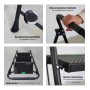 PROREGAL Profi-Trittleiter, klappbar, mit 3 Stufen, Stahl schwarz, Traglast 150kg.