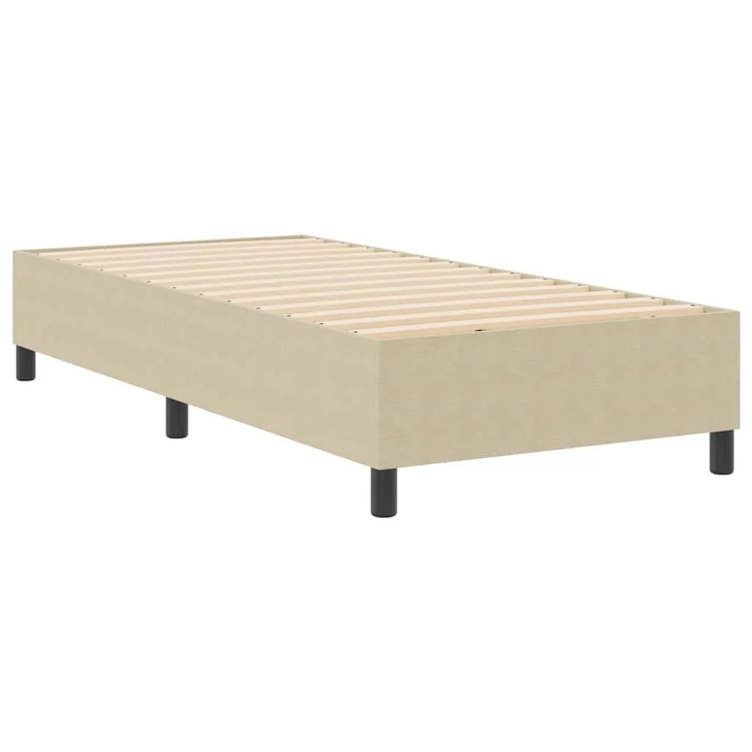 vidaXL Boxspringbett Grau-Grün 90 x 190 cm Cordstoff 3337386