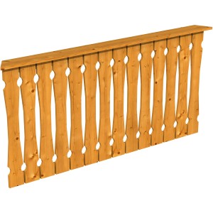 Skan Holz Balkonschalung Brüstung, 180x96cm, Fichte Eiche hell, für Lauben & Pavillons.