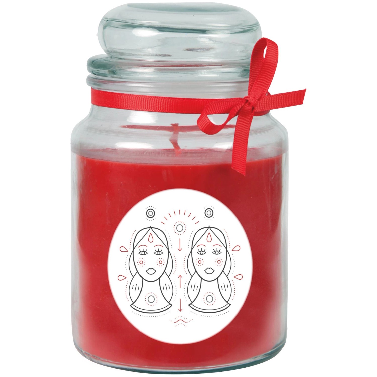 HS Candle Duftkerze & Glas Sternzeichen Rose 110 Stunden Zwillinge günstig online kaufen