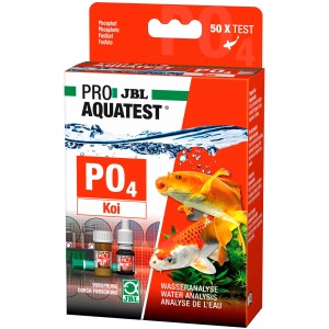 JBL ProAquaTest PO4 Phosphat Koi Wassertest für Teichpflege, zur Bestimmung des Phosphatgehalts.