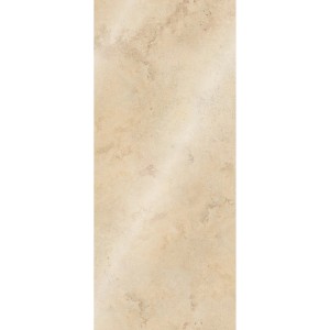 Hochglanz Duschrückwand im Kalkstein-Design, helle Natursteinoptik für Bad und Dusche.