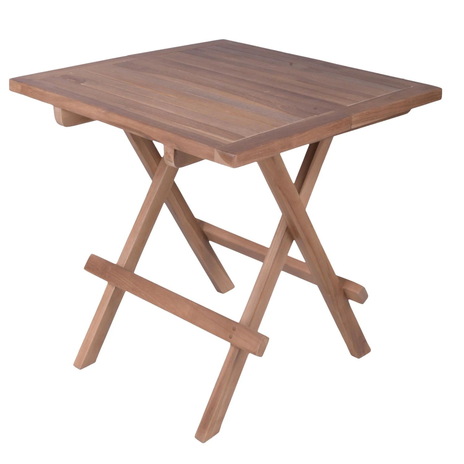 DELUKE Gartentisch NELIA Quadratisch Teak TeakBraun 50x50x50cm Garten Beistelltisch Wetterfest Outdoor Tisch