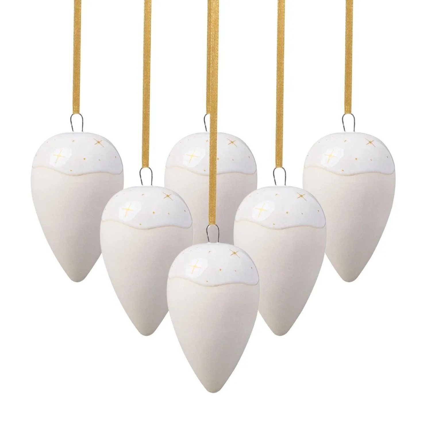 like. by Villeroy & Boch Winter Glow Ornament Tropfen 6er Set