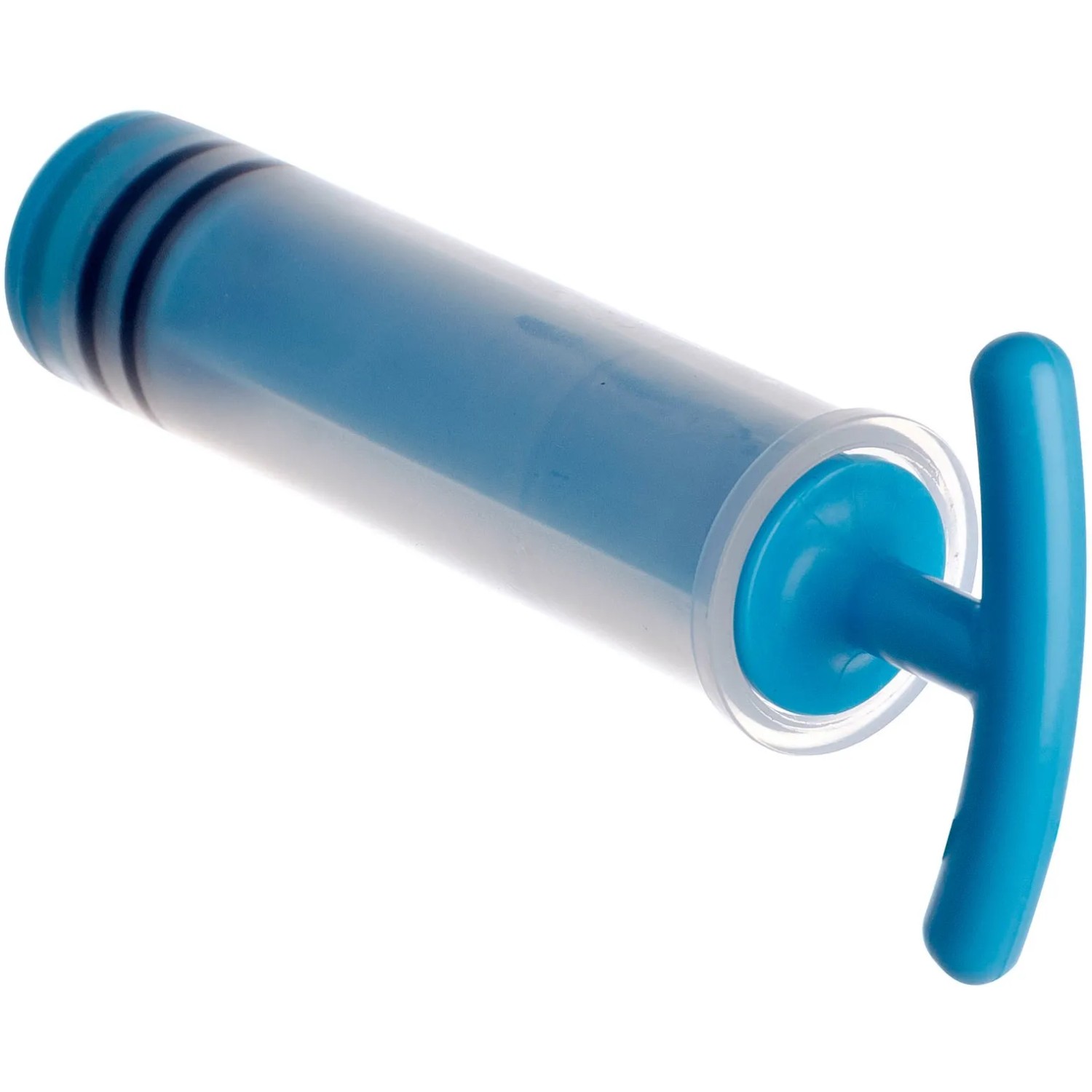 Blaue Vakuumpumpe für Wenko Vacuum-Loc® Bad-Accessoires, Detailaufnahme.