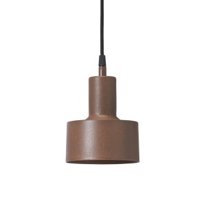 PR Home Solo Pendelleuchte, kleine Hängelampe aus Metall in Rostoptik.