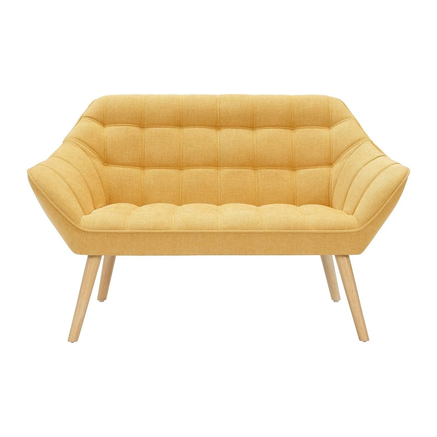 Vente-unique Sofa Ohne Schlafmöglichkeit Caserta Senffarben 127 cm