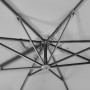Innenansicht: Schneider Ampelschirm, 358x300 cm, silbergrau, mit Dreh- und Neigungsfunktion.
