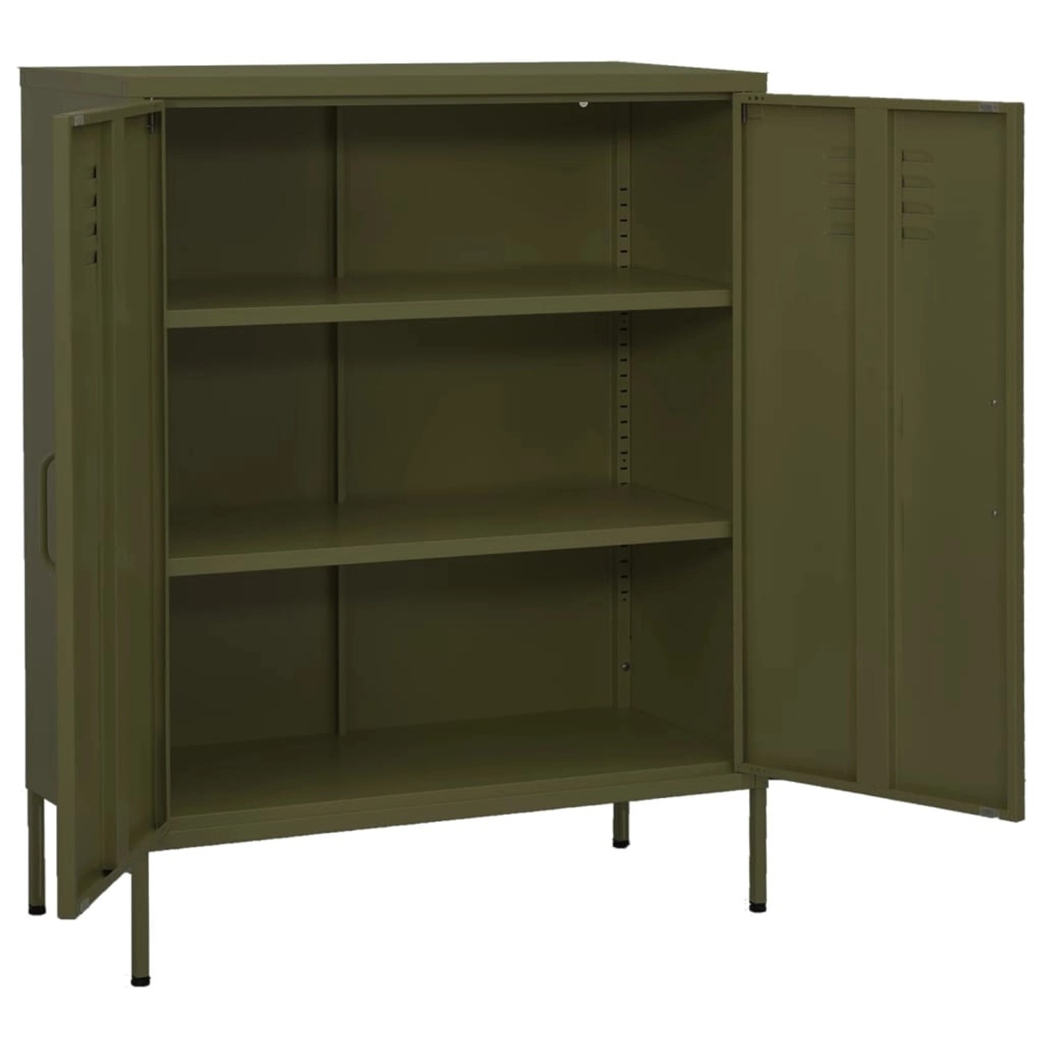 vidaXL Lagerschrank Olivgrün 80x35x101,5 cm Stahl Modell 3 günstig online kaufen