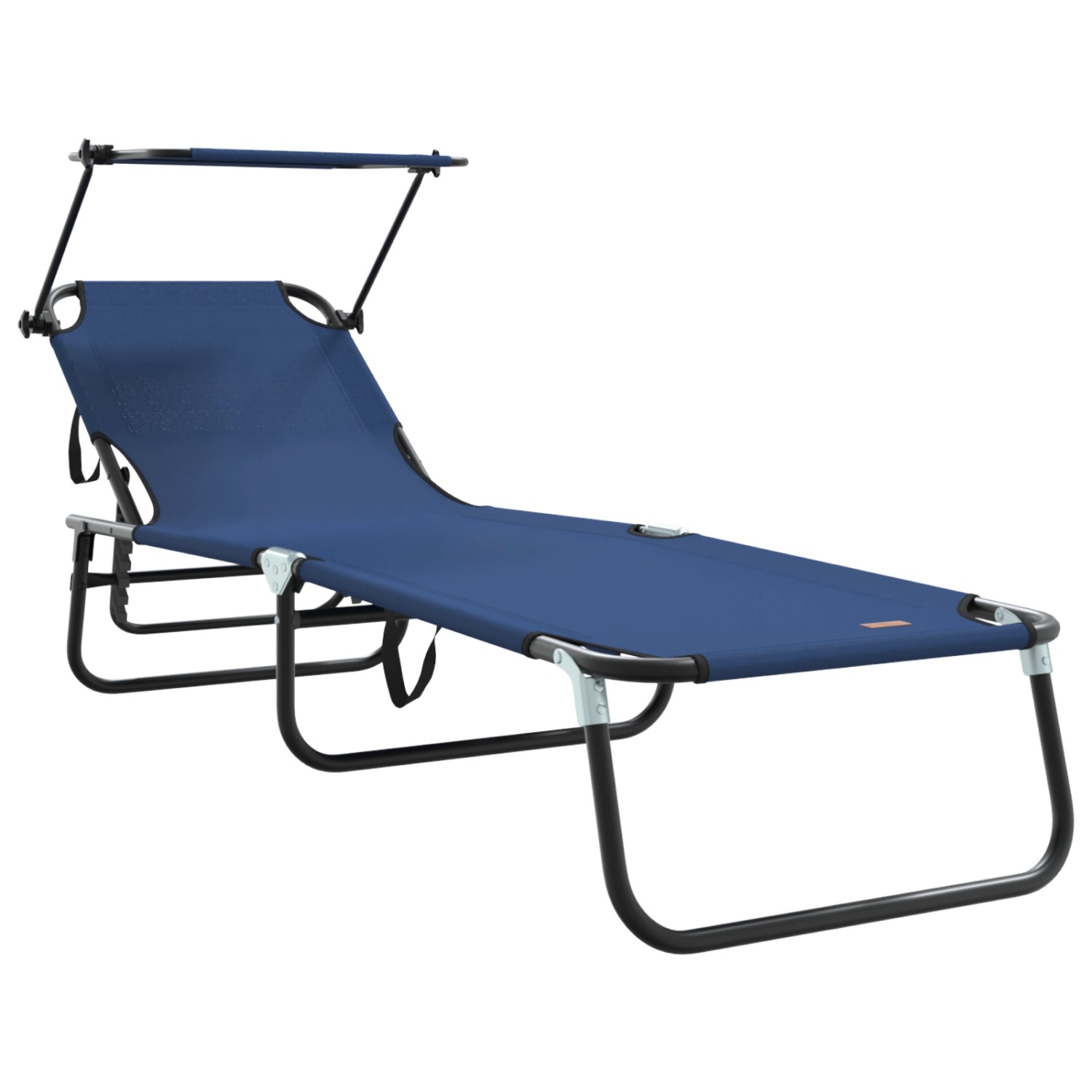 vidaXL Klappbare Sonnenliege mit Sonnendach Blau 600D Oxford Stoff 42003128 günstig online kaufen