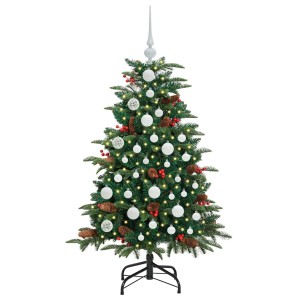 vidaXL Künstlicher Weihnachtsbaum mit 150 LEDs mit Ständer Grün 120 cm 3395535