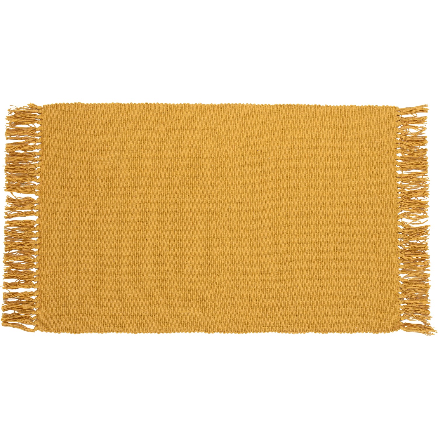 OBI Baumwoll Teppich Uni Mustard 50 x 80 cm günstig online kaufen