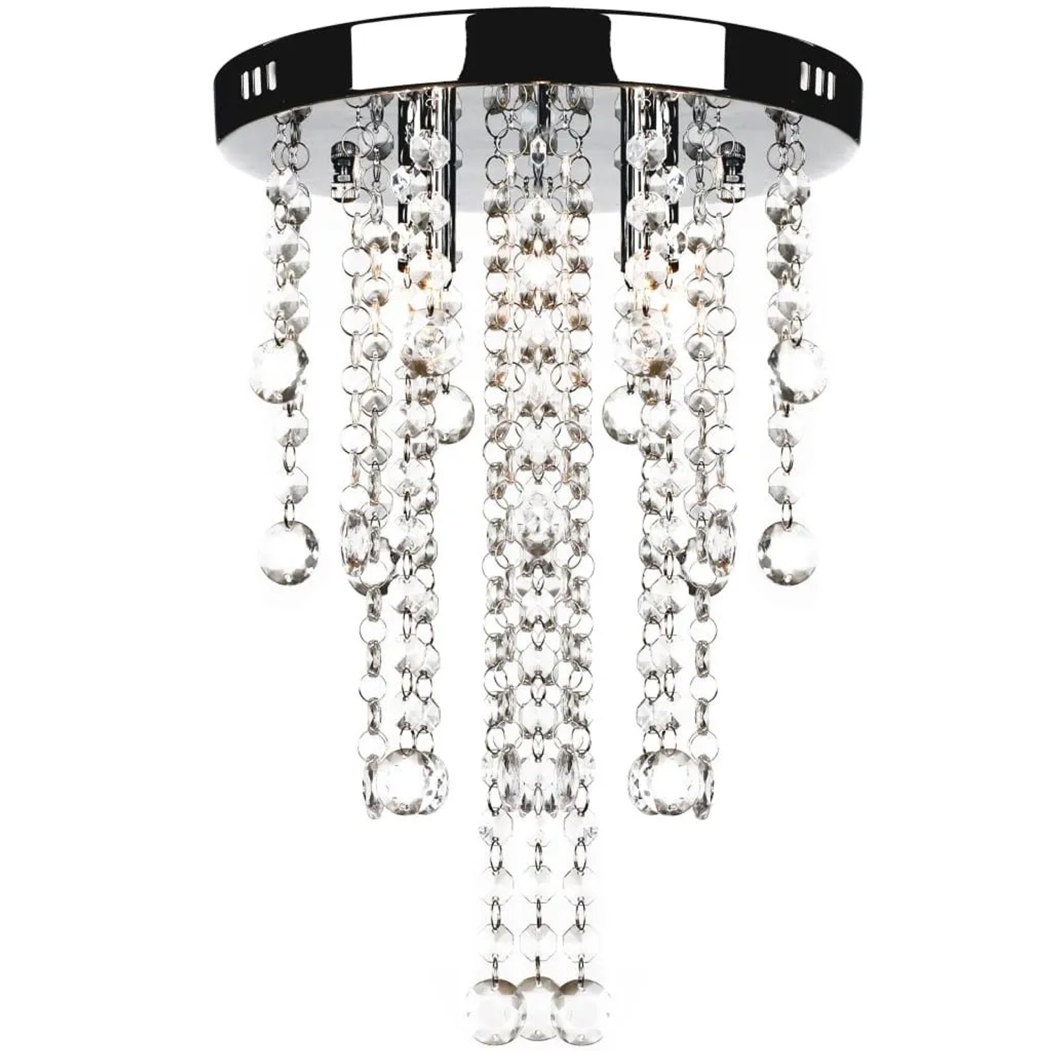 vidaXL Hängelampe Edle Deckenlampe mit Transparenten Kristallperlen 241382