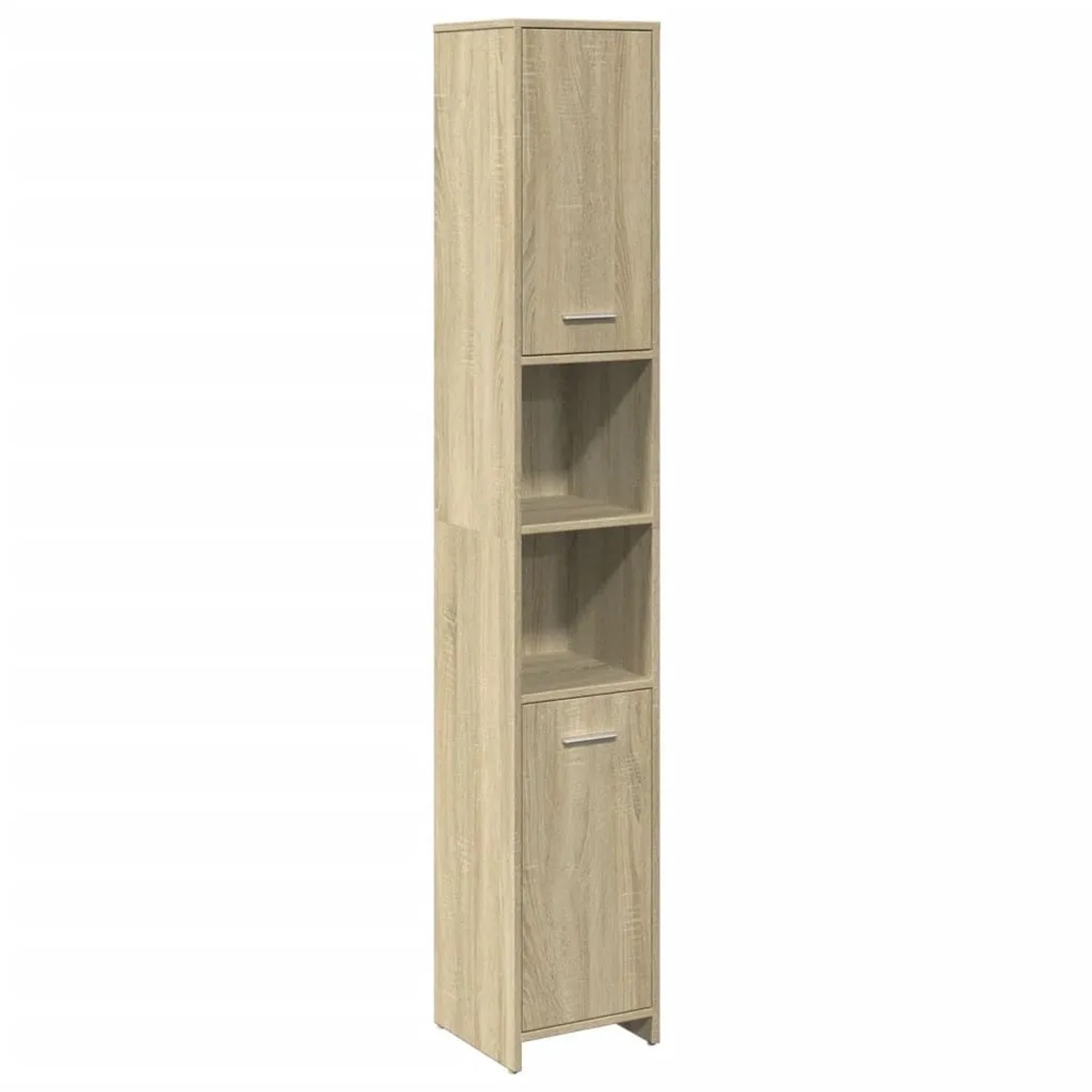 vidaXL Badezimmerschrank Sonoma-Eiche 30x30x183,5 cm Holzwerkstoff 849602