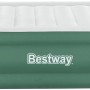 Bestway Luftbett, selbstaufblasend, grün/weiß, 203x152x46cm. Ideal für Camping & Zuhause.