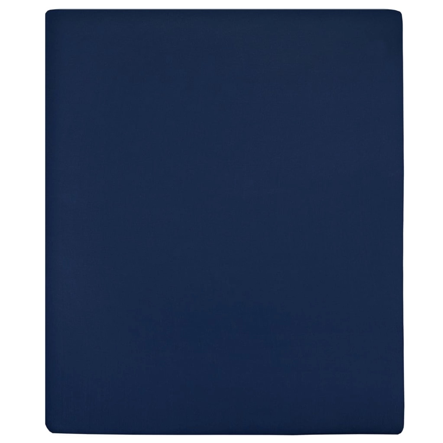 vidaXL Spannbettlaken 2 Stk Jersey Marineblau 140x200 cm Baumwolle 136235