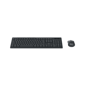 Schwarzes Hama Funk Tastatur und Maus Set WKM-200 mit QWERTZ Layout.