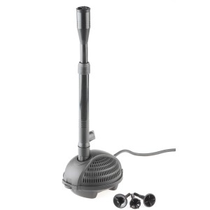 Pontec PondoVario 1000 Teichpumpe mit Teleskopverlängerung und 4 Düsenaufsätzen für Gartenteiche.