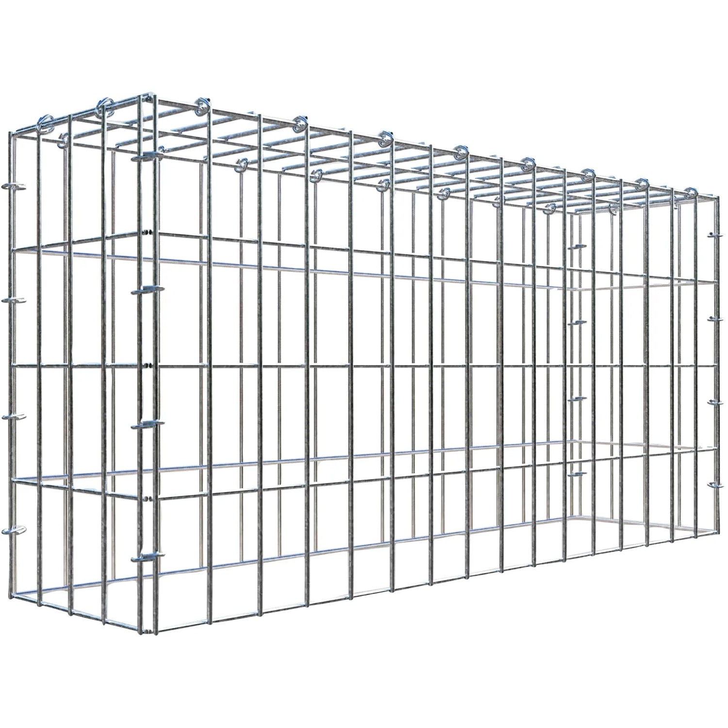 Gabiona C-Ring-Gabione-Anbaukorb Typ 3 40 x 80 x 20 cm Maschenw 5 x 10 cm