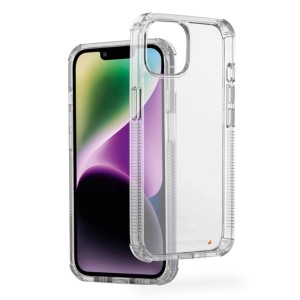 Transparente Hama Handyhülle Extreme Protect für iPhone 14. Klare Schutzhülle mit verstärkten Ecken und griffigen Seiten.